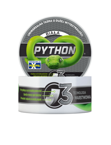 TAŚMA UNIWERSALNA PYTHON 48mm x 9m BIAŁA