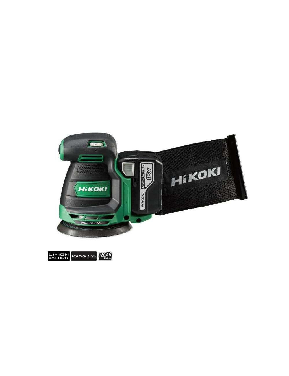 HIKOKI SZLIFIERKA MIMOŚRODOWA 18V SV1813DAWPZ 2x5,0Ah 125mm BL HITSYSTEM,