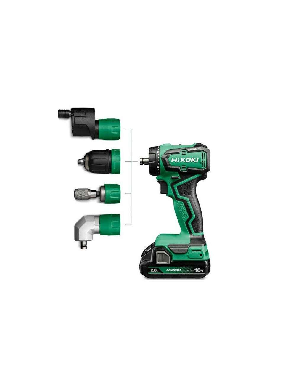 HIKOKI WKRĘTARKA 18V DS18DDQWSZ 55Nm 2x5,0Ah BL WYMIENNE GŁOWICE HITSYSTEM