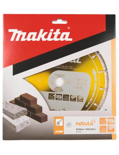 MAKITA TARCZA DIAMENTOWA 230x22,23mm SEGMENT (NA SUCHO) BETON B-54025
