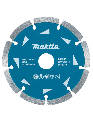 MAKITA TARCZA DIAMENTOWA 125x22,23mm SEGMENT (NA SUCHO) BETON