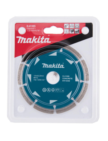 MAKITA TARCZA DIAMENTOWA 125x22,23mm SEGMENT (NA SUCHO) BETON