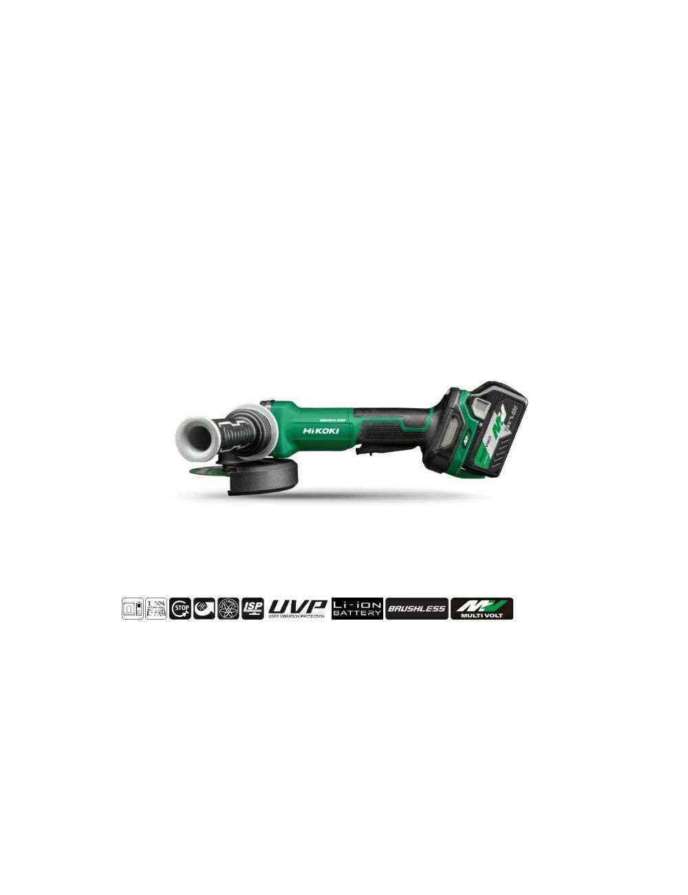 HIKOKI SZLIFIERKA KĄTOWA  36V G3613DVFWQZ 125mm 2x2,5Ah BL MULTIVOLT HITSYSTEM WĹ.CZUWAKOWY