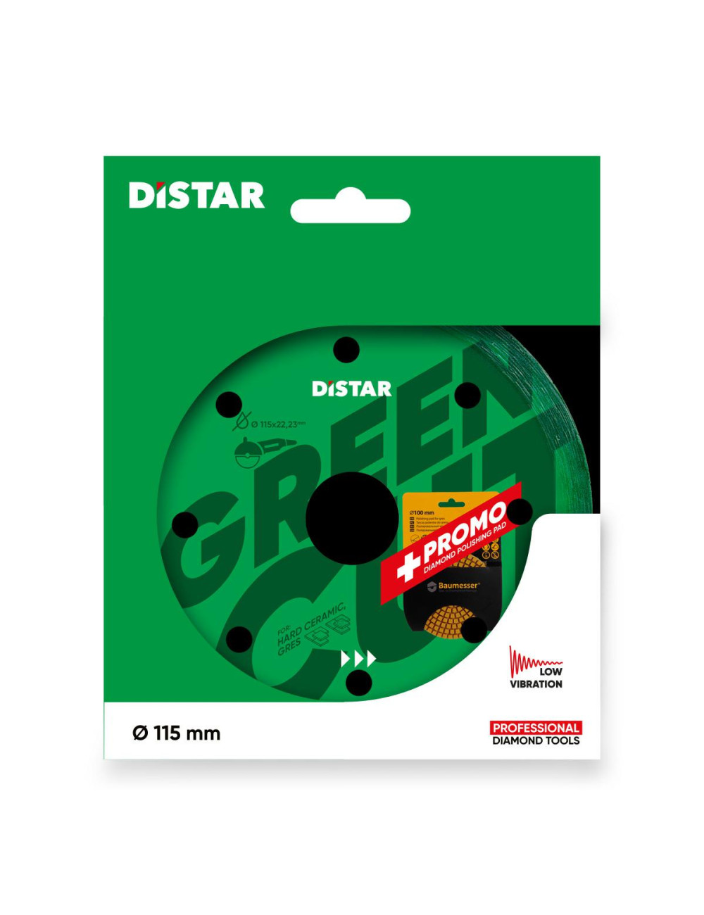 DISTAR TARCZA DIAMENTOWA GREEN CUT 115 x 1,2 x 8 x 22,23mm
