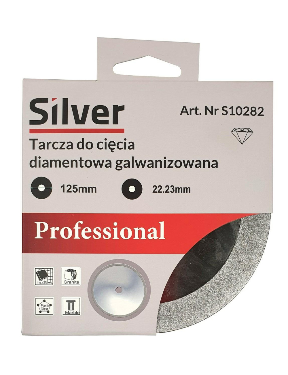 SILVER TARCZA DIAMENTOWA DO CIĘCIA 125x1,1x15mm