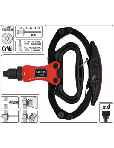 YATO NITOWNICA HARMONIJKOWA - CZOŁOWA 2,4-4,8mm