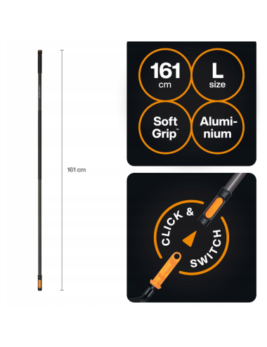 FISKARS TRZONEK ALUMINIOWY ROZMIAR L SYSTEM  ONECLICK