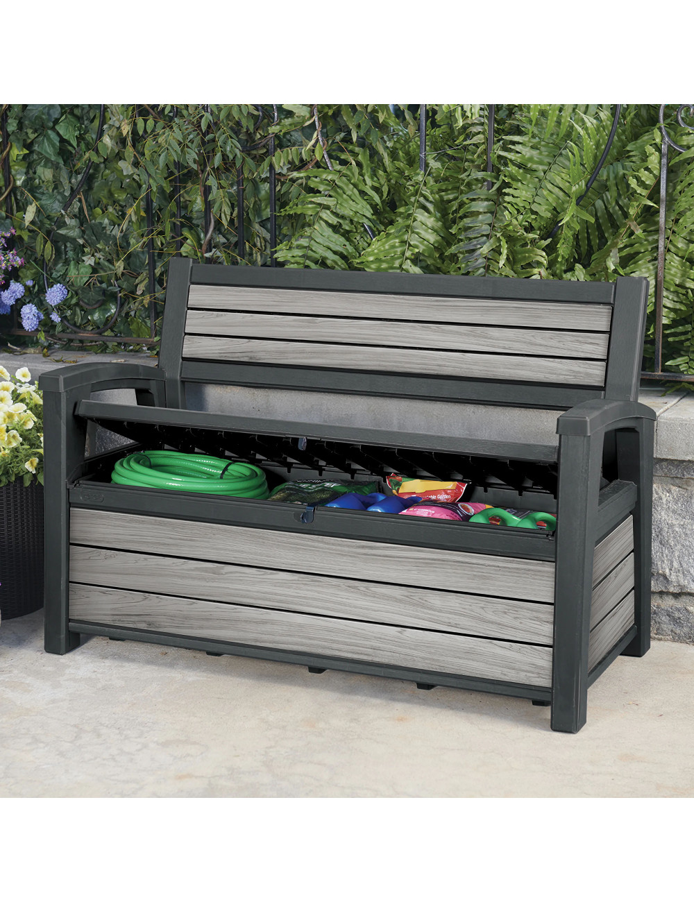 KETER ŁAWKA DECO GARDEN BENCH 227 L STORM GREY
