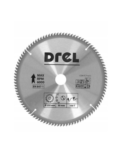 DREL PIŁA TARCZOWA WIDIOWA 255 x 30 mm, 100T, ALUMINIUM