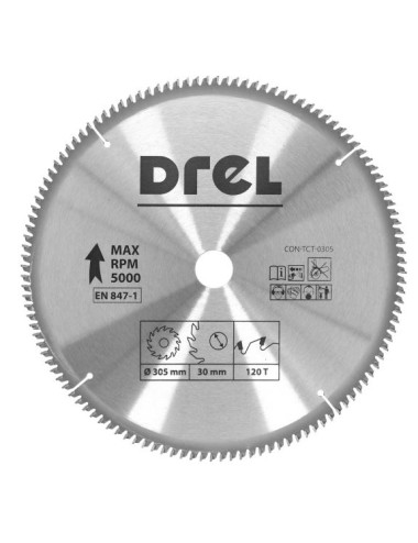 DREL PIŁA TARCZOWA WIDIOWA 305 x 30 mm, 120T, ALUMINIUM