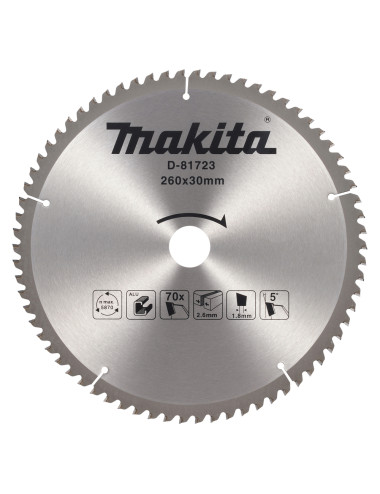 MAKITA PIŁA TARCZOWA 260x30mm; 70z DO ALUMINIUM