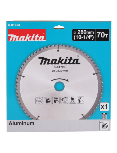 MAKITA PIŁA TARCZOWA 260x30mm; 70z DO ALUMINIUM