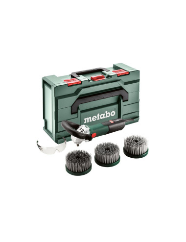 METABO POLERKA KĄTOWA PE 15-25 Set + 3 SZCZOTKI TALERZOWE WALIZKA