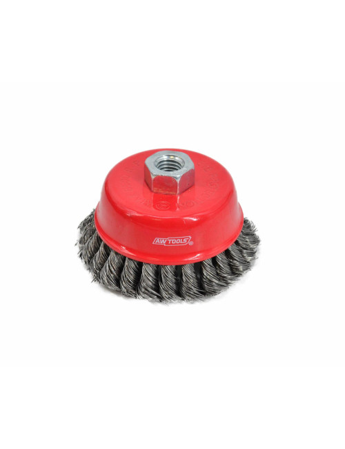 AWTOOLS SZCZOTKA DOCZOŁOWA  90mm  M14 DRUT SKRĘCANY