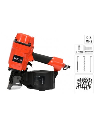 YATO GWOŹDZIARKA PNEUMATYCZNA BĘBNOWA 45-70mm