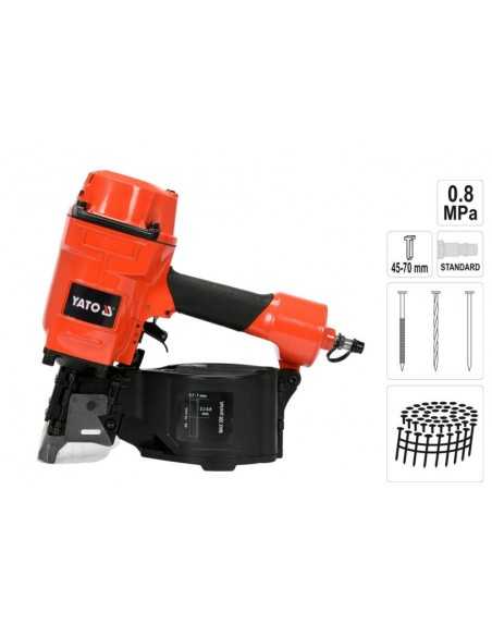 YATO GWOŹDZIARKA PNEUMATYCZNA BĘBNOWA 45-70mm
