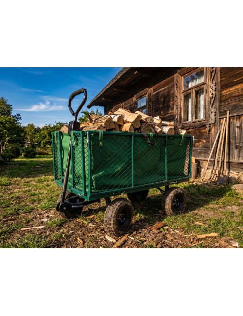 AWTOOLS WÓZEK OGRODOWY TRANSPORTOWY WYSOKI Z POKROWCEM 300kg