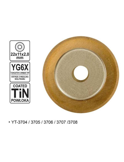 YATO KÓŁKO TNĄCE 22x11x2mm  3714 YT-3704,YT-3705,YT-3706,YT-3707,YT-3708