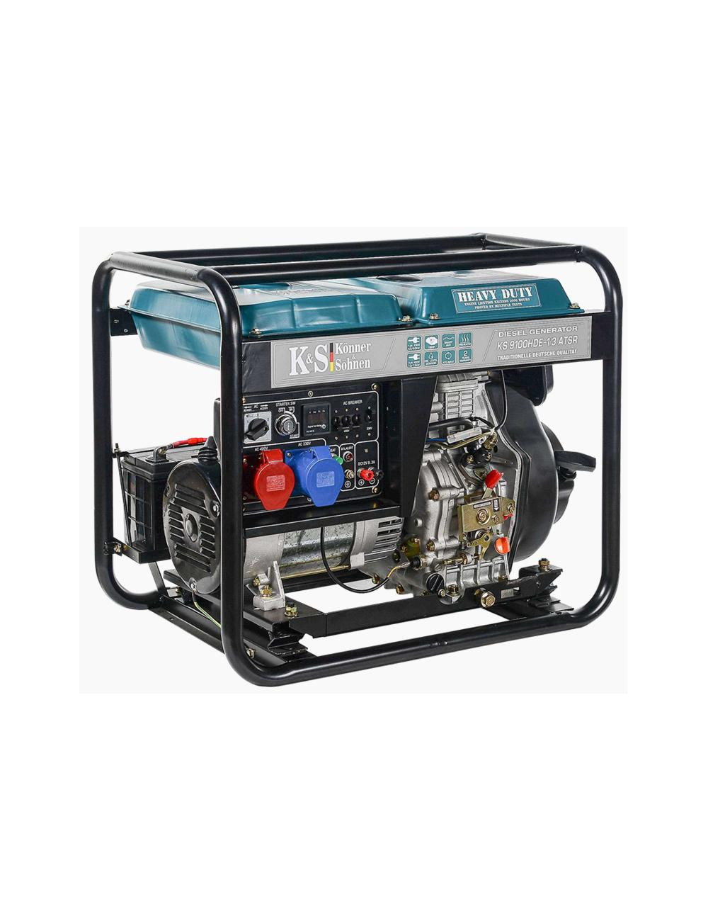 KS GENERATOR DIESEL KS  9100HDE-1/3 ATSR 7,0kW 230/400V, ROZRUCH ELEKTRYCZNY ...