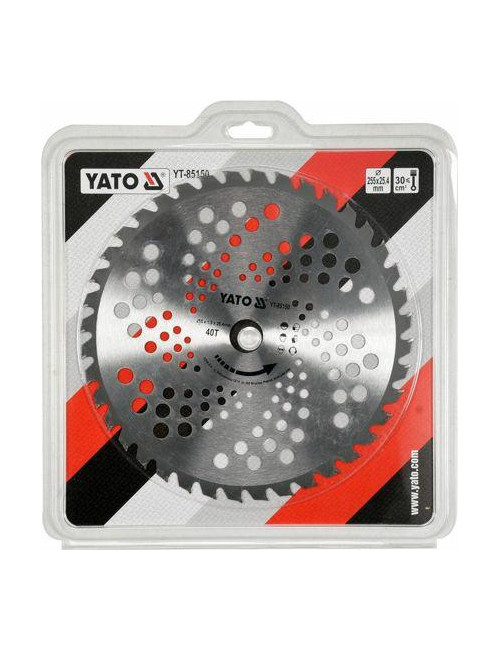 YATO NÓŻ DO KOSY / TARCZA TCT DO PODKASZAREK 255mm 25,4mm