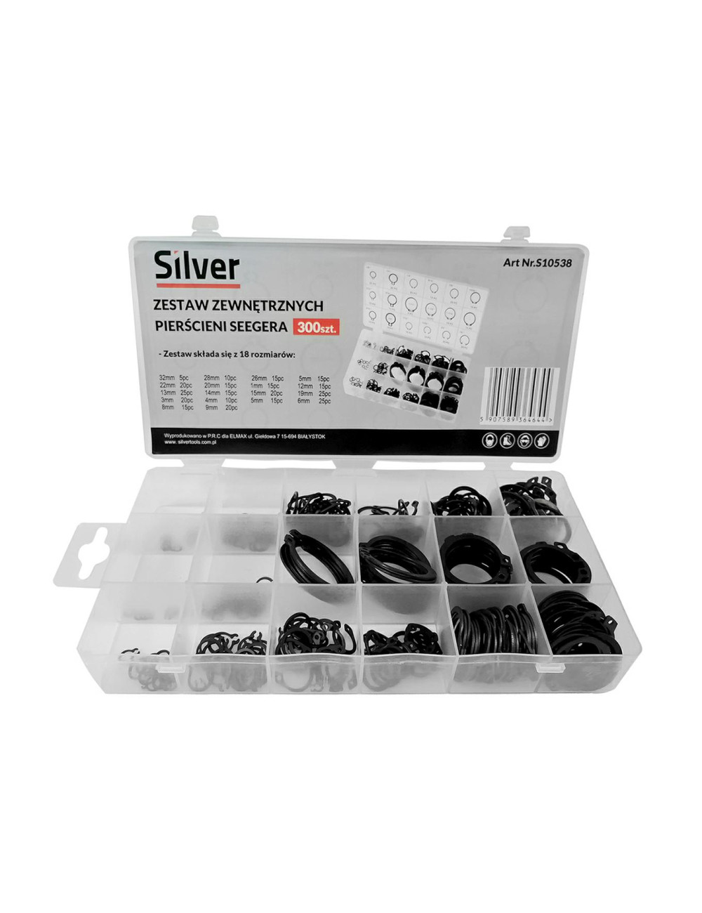 SILVER PIERŚCIENIE SEGERA ZEWNĘTRZNE 300el.