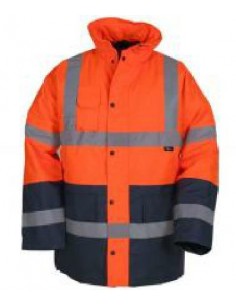 BETA KURTKA DŁUGA OSTRZEGAWCZA POMARAŃCZOWO-GRANATOWA XL