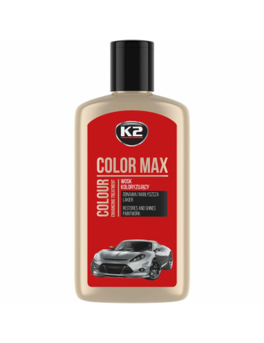 K2 WOSK KOLORYZUJĄCY NABŁYSZCZA I CHRONI COLOR MAX 250 CZEROWONY 250ML