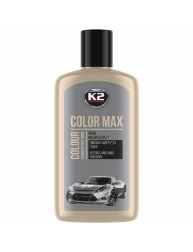 K2 WOSK KOLORYZUJĄCY NABŁYSZCZA I CHRONI COLOR MAX 250 SREBRNY 250ML