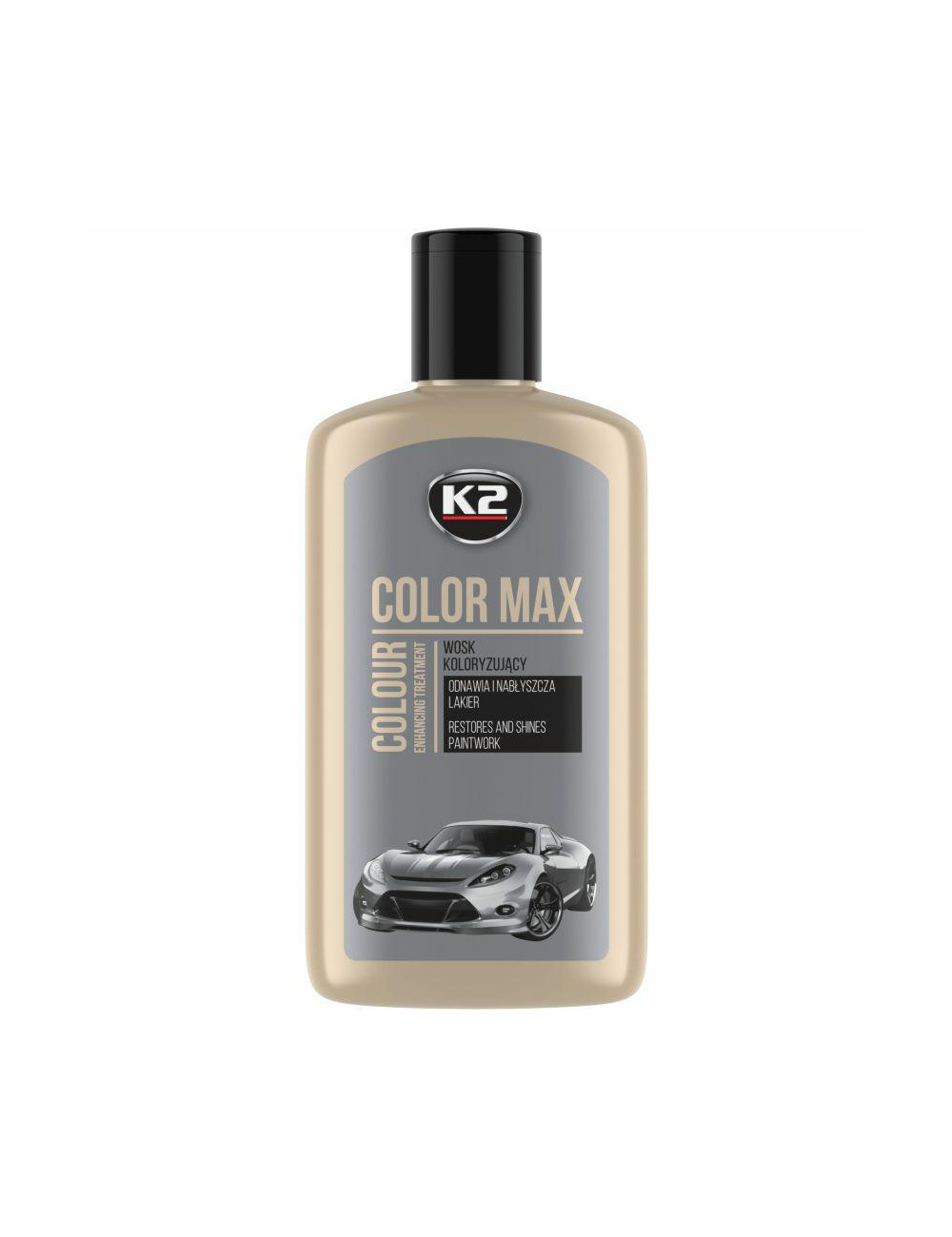 K2 WOSK KOLORYZUJĄCY NABŁYSZCZA I CHRONI COLOR MAX 250 SREBRNY 250ML