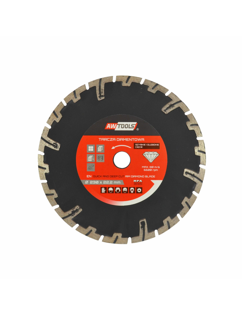 AWTOOLS TARCZA DIAMENTOWA 350x32 / SEGMENTOWA GŁĘBOKIE CIĘCIE