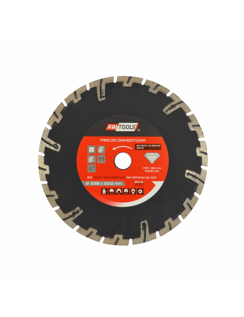 AWTOOLS TARCZA DIAMENTOWA 350x32 / SEGMENTOWA GŁĘBOKIE CIĘCIE