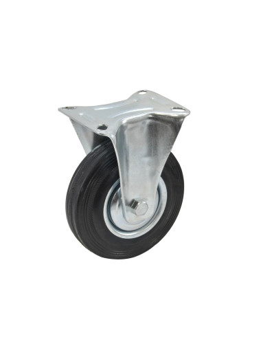 AWTOOLS KOŁO STAŁE Z CZARNĄ GUMĄ  125mm