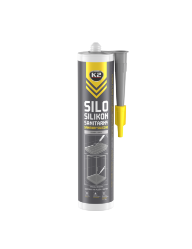 K2 SILIKON SANITARNY 300ml SZARY SILO
