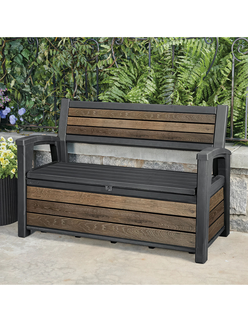 KETER ŁAWKA DECO GARDEN BENCH 227 L WALNUT