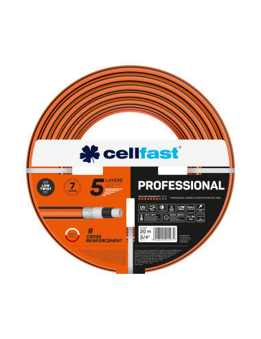 CELLFAST WĄŻ OGRODNICZY PROFESSIONAL 3/4" 20m