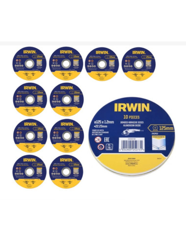IRWIN TARCZA DO METALU PŁASKA 125mm x 1,2mm x 22,23mm /10szt.