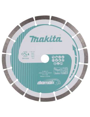 MAKITA TARCZA DIAMENTOWA 230x22,23mm SEGMENT (NA SUCHO) BETON, CEGŁA, MARMUR