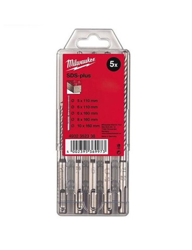 MILWAUKEE WIERTŁA SDS-PLUS KOMPLET 5szt.