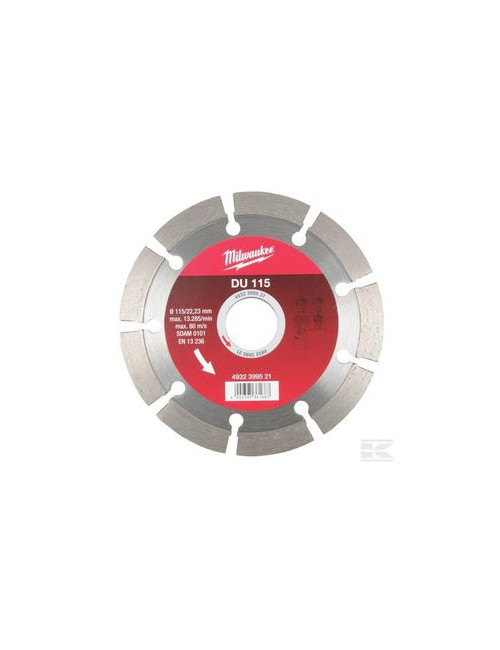 MILWAUKEE TARCZA DIAMENTOWA SEGMENTOWA DU 125 x 22,2mm