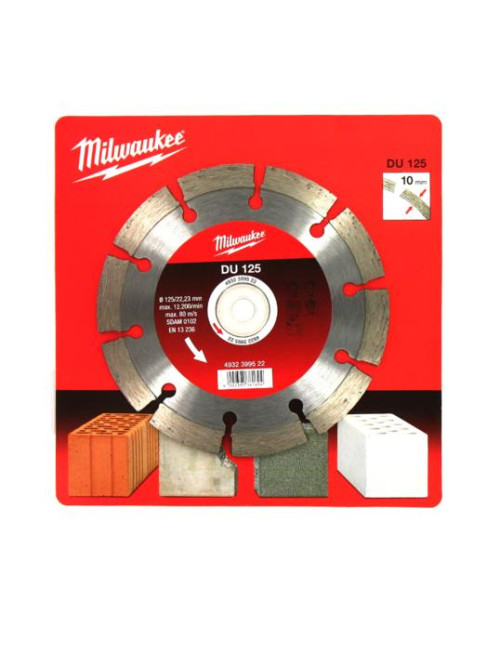 MILWAUKEE TARCZA DIAMENTOWA SEGMENTOWA DU 125 x 22,2mm