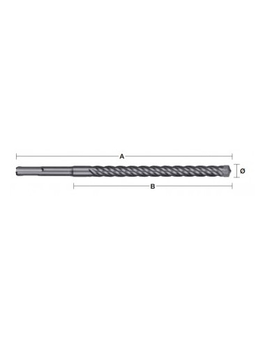 MILWAUKEE WIERTŁO SDS PLUS 5 x 165mm MX4 4-OSTRZOWE