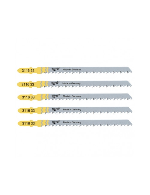 MILWAUKEE BRZESZCZOT DO WYRZYNARKI T344D 105mm KOMPLET - 5szt. DO DREWNA SZYBKIE CIĘCIE