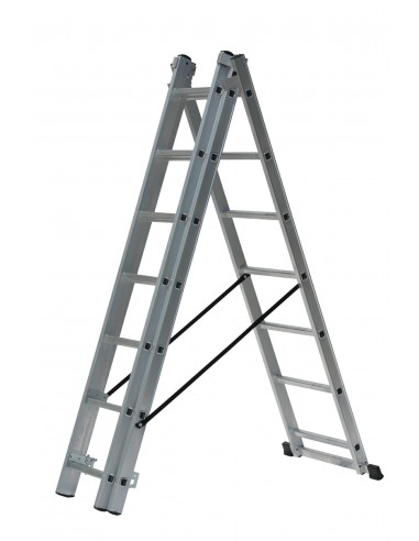 AWTOOLS DRABINA ALUMINIOWA   3x7 STOPNI 150KG ADAPATACJA NA SCHODY