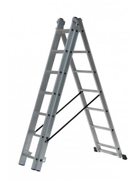 AWTOOLS DRABINA ALUMINIOWA   3x8 STOPNI 150KG ADAPATACJA NA SCHODY