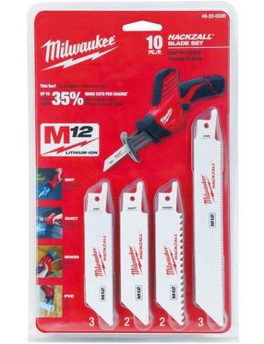 MILWAUKEE BRZESZCZOTY HACKZALL KOMPLET 10szt.