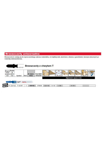 MILWAUKEE BRZESZCZOT DO WYRZYNARKI 91mm T123XF 5szt. METAL