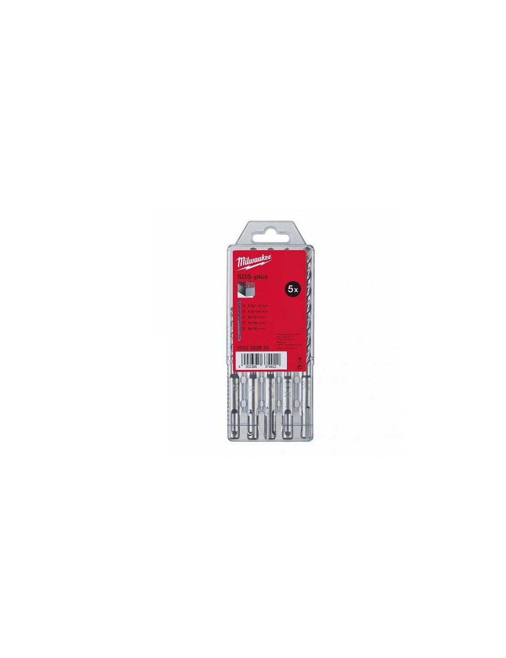 MILWAUKEE WIERTŁO SDS-PLUS KOMPLET 5szt. (5,5-8mm)