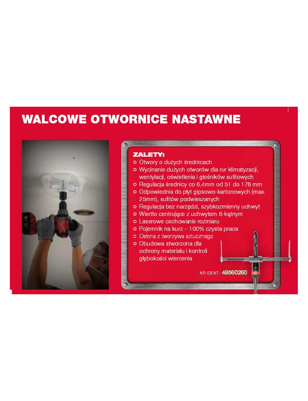 MILWAUKEE OTWORNICA ROZSUWANA DO PŁYT G K 51-178mm