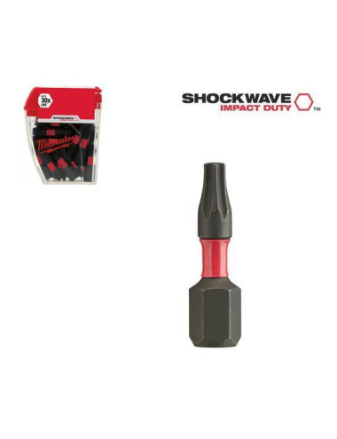 MILWAUKEE KOŃCÓWKA T20 x 25mm 25szt. SHOCKWAVE