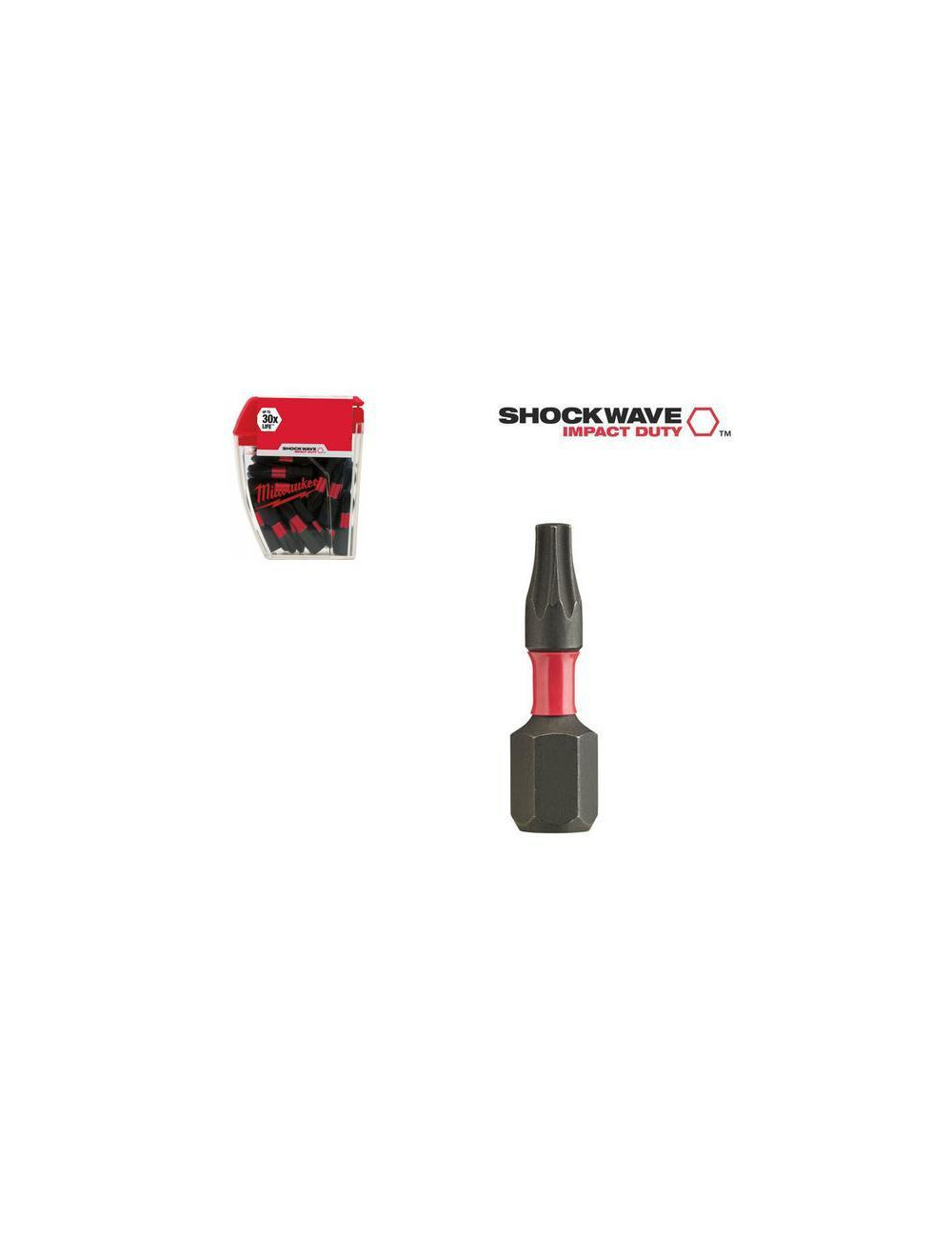 MILWAUKEE KOŃCÓWKA T20 x 25mm 25szt. SHOCKWAVE